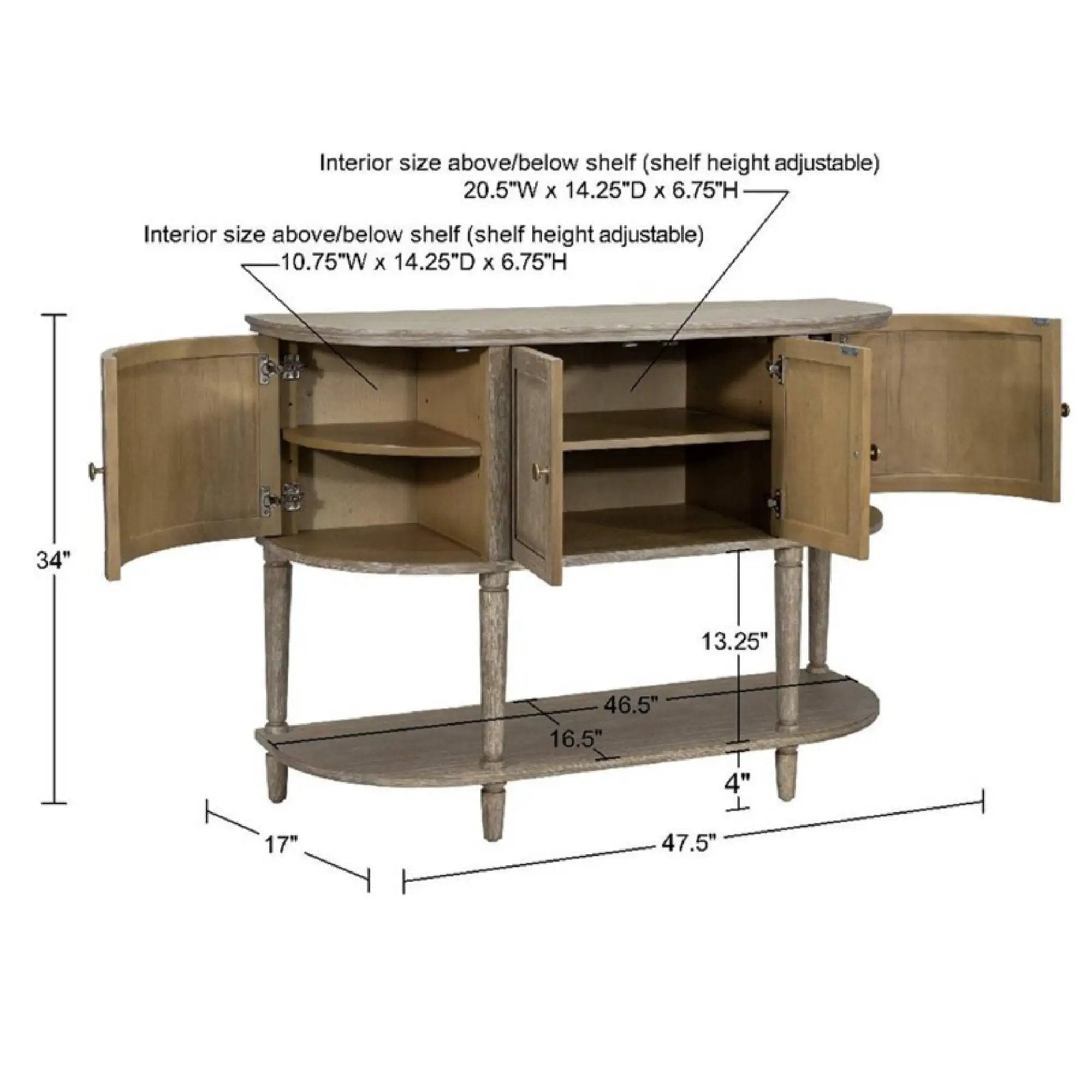 Bedford - Accent Cabinet With Lower Shelf - Natural by Unique Piece Furniture