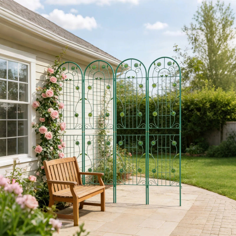 Metal Garden Trellis Rustproof Trellis For Climbing Plant Outdoor Flower Support by HouseOfZazla