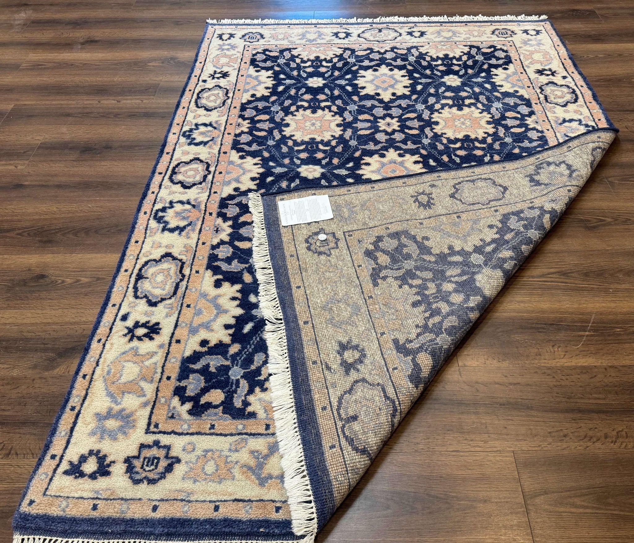 Blue and Beige Indian Rug, Indo Persian Carpet by Jewel Rugs