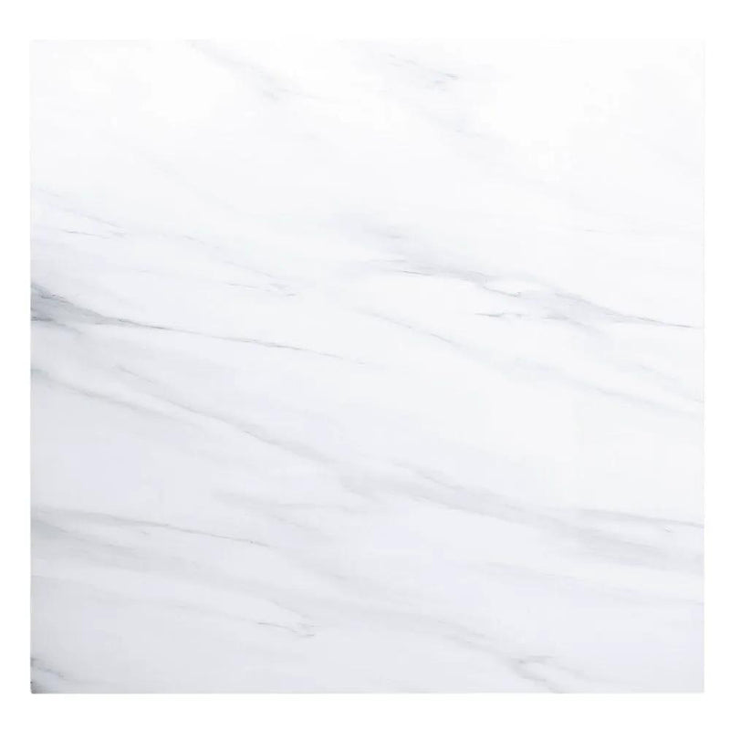 Yabeina - Square Dining Table - Marble Top Top & Gray Oak by Unique Piece Furniture