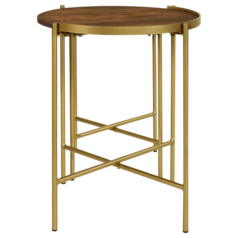 Genevieve - 2 Piece Round Nesting Table - Gold
