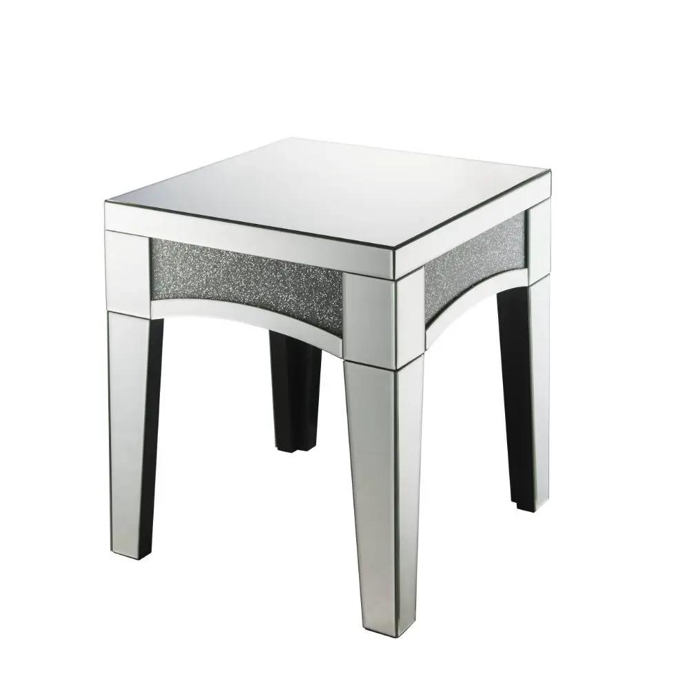 Noralie - 20" X 20" End Table - Mirrored & Faux Diamonds by Unique Piece Furniture