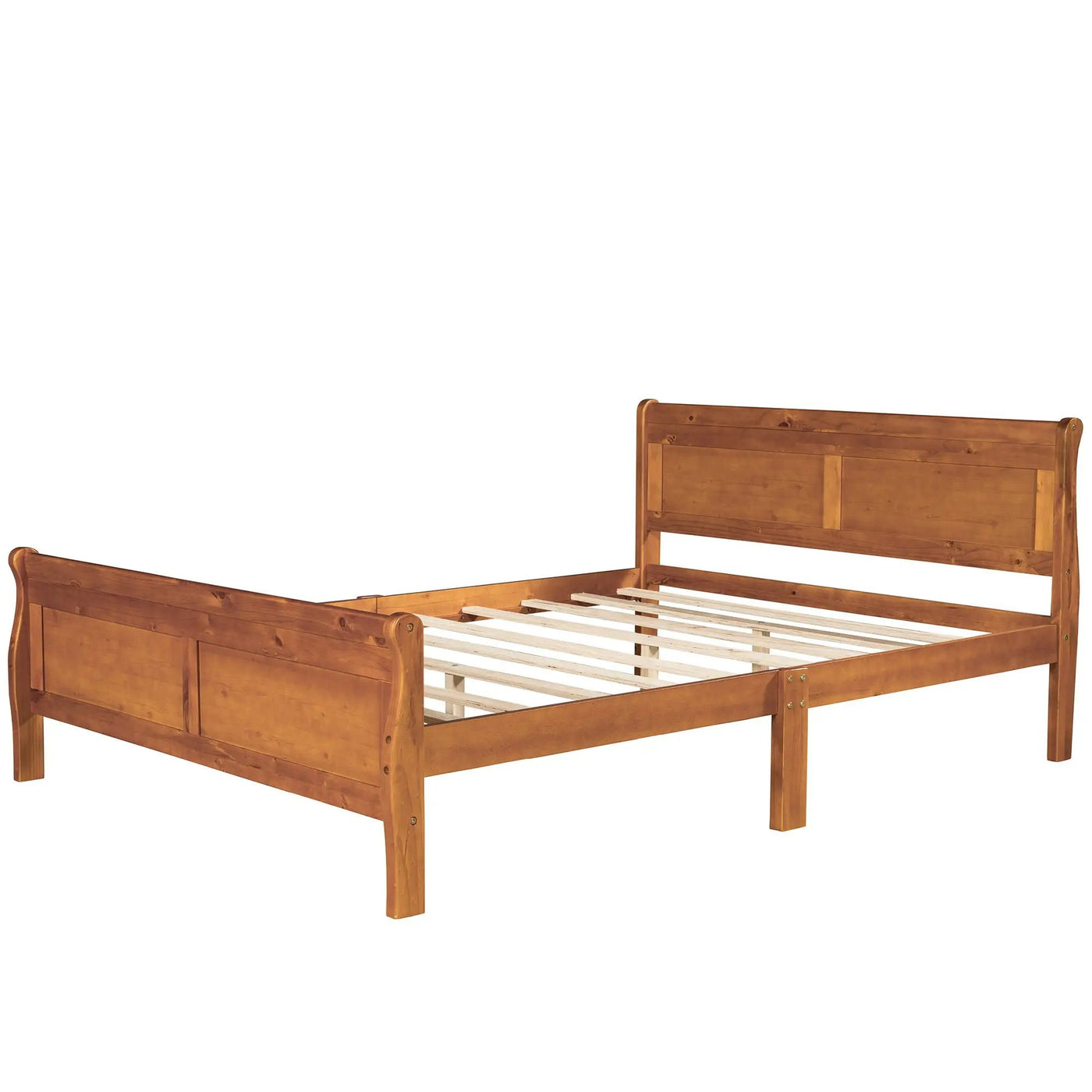 Platform Bed Frame Mattress Foundation Sleigh Bed With Headboard / Footboard / Wood Slat Suppor by Unique Piece Furniture