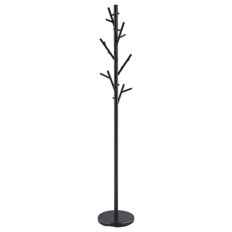 Clover 18 Hook Freestanding Metal Coat Rack Hat Hanger Black by Unique Piece Furniture