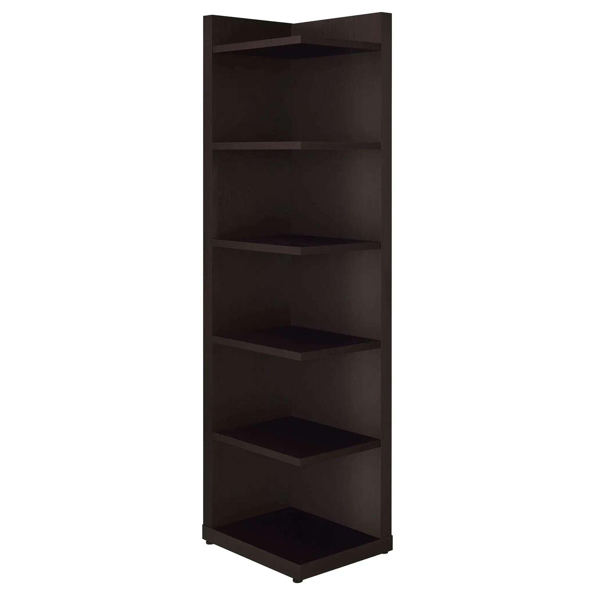 6 Tier Corner Bookcase - Cappuccino by HouseOfZazla