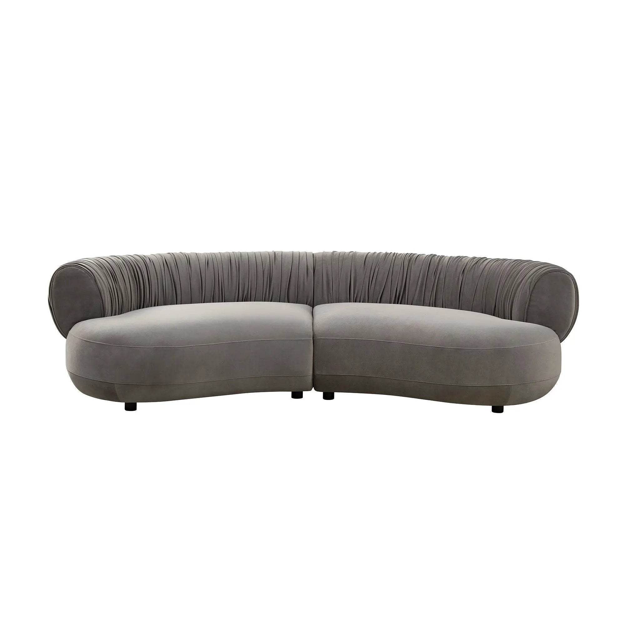 Modern Curved Sofa with Elegant Crescent Design by HouseOfZazla