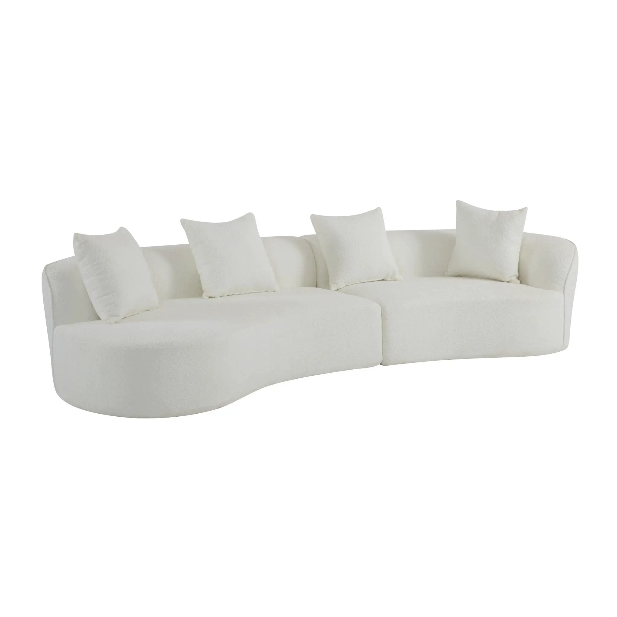 Elegant Curved Sectional Sofa With Full Foam Comfort by HouseOfZazla