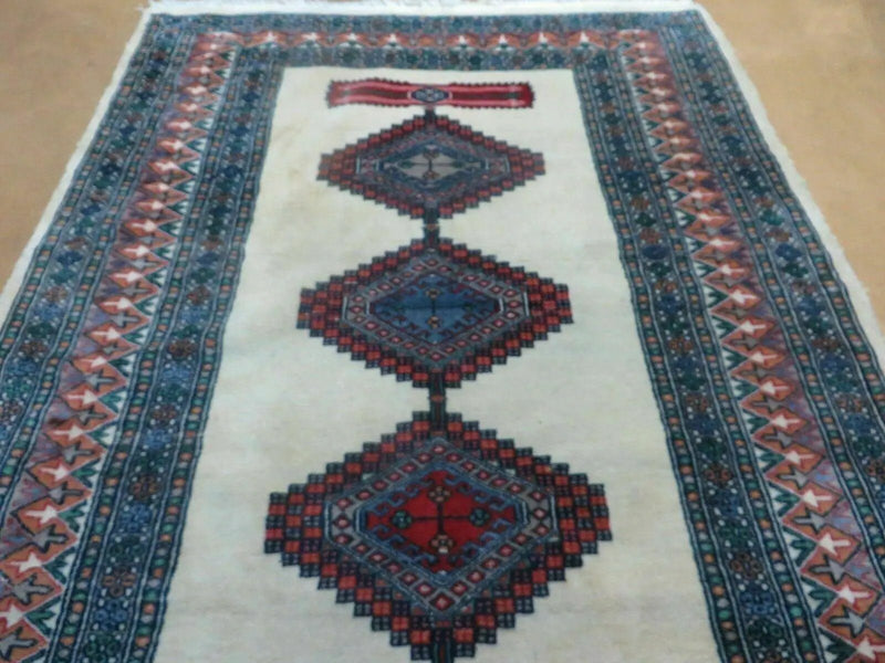 4' X 6' Vintage Handmade Bokhara Turkoman Pakistan Wool Rug Carpet Nice by Jewel Rugs