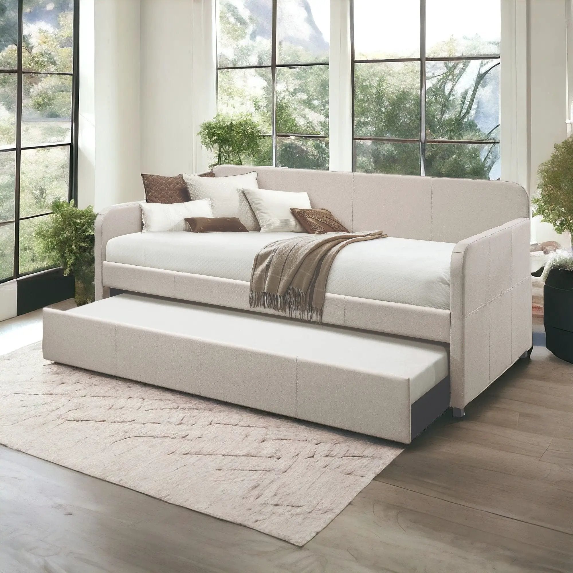 Jagger - Twin Daybed With Trundle - Fog by Unique Piece Furniture