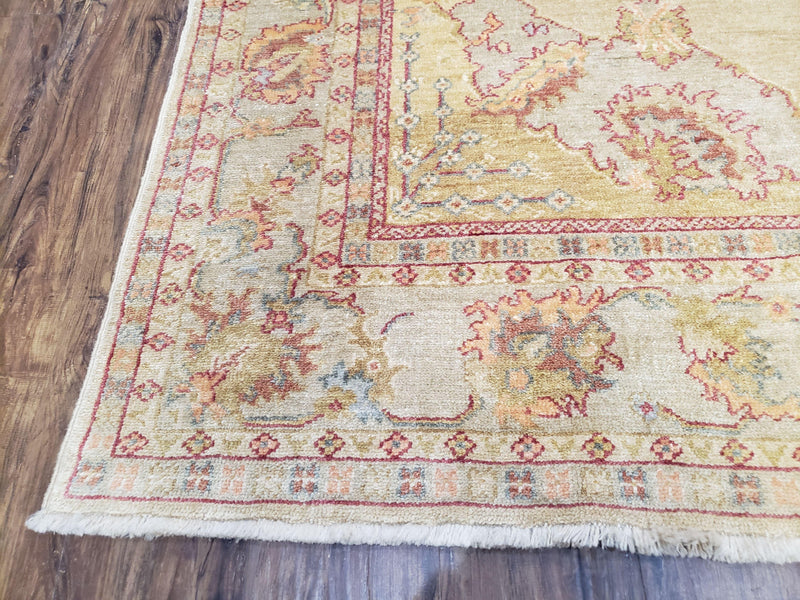 6x9 Turkish Oushak Rug, Wool Rug, Hand Knotted by Jewel Rugs