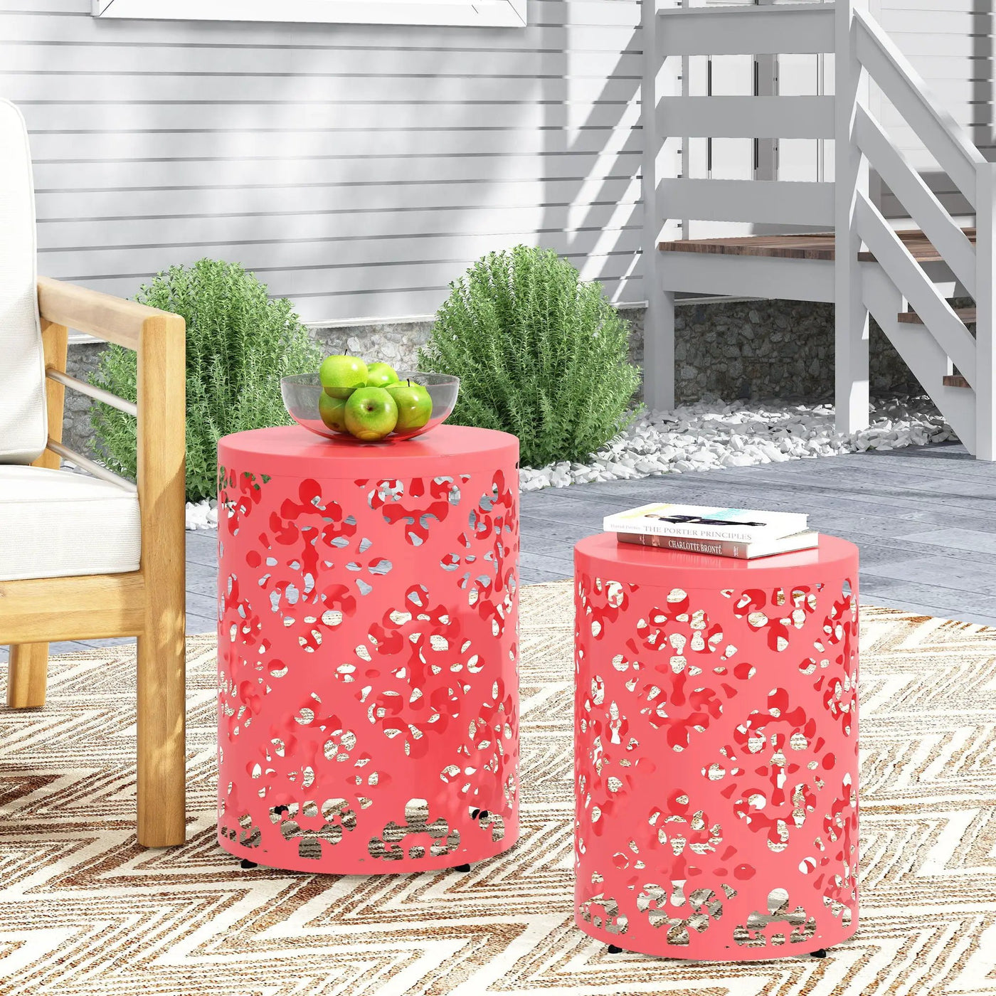 Outdoor Metal Modern Design End Table by HouseOfZazla