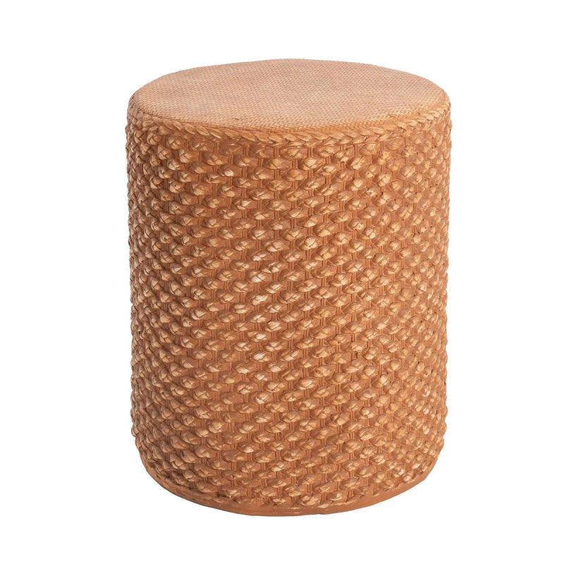 Evie Outdoor Patio Round MGO Side Table Brown by HouseOfZazla