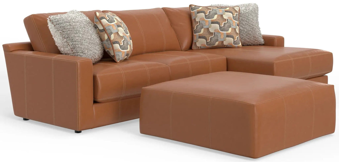 Minori - Italian Leather Sofa / Chaise And Cocktail Ottoman by Unique Piece Furniture