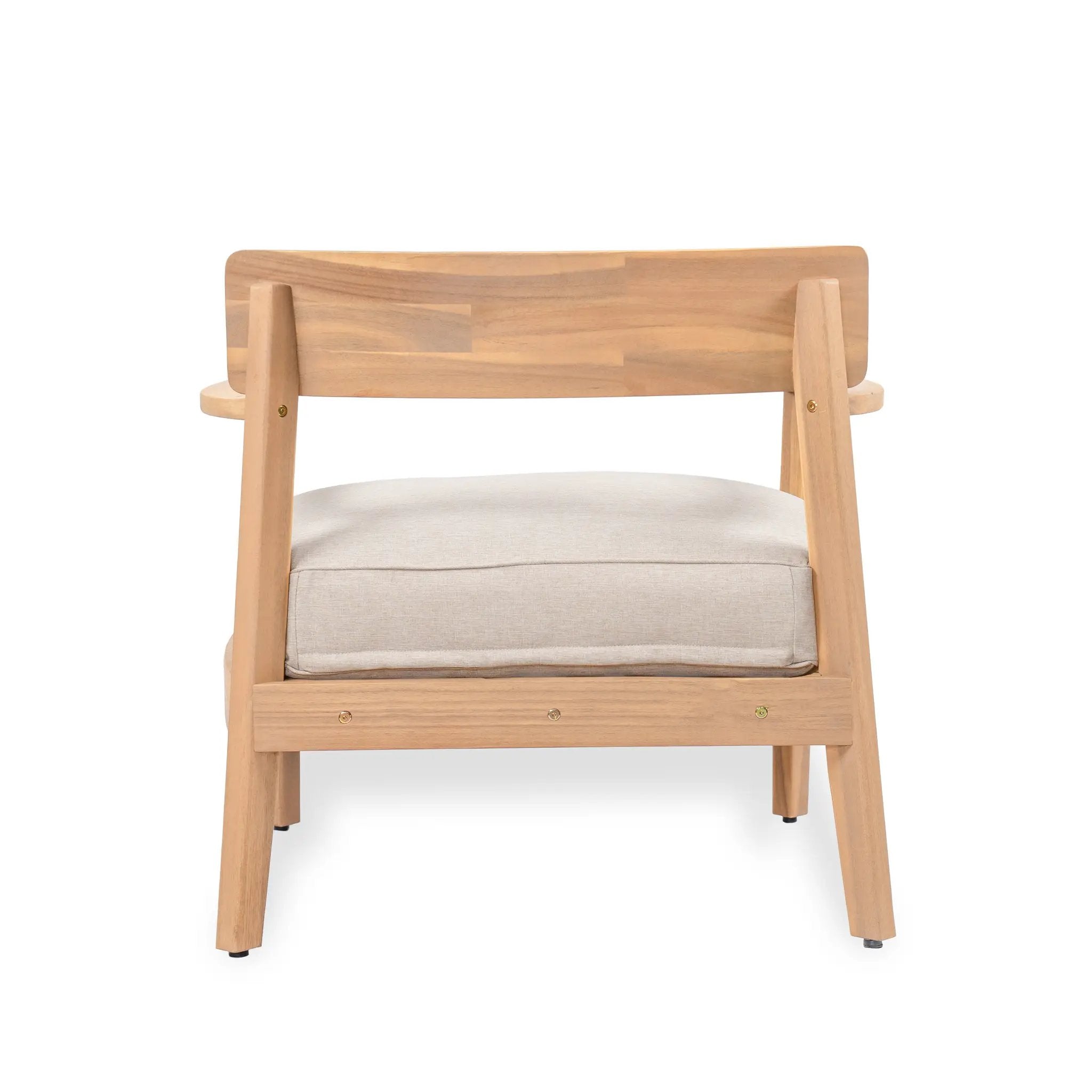 Mallorca Acacia Wood Club Chair With Seat Cushion by HouseOfZazla