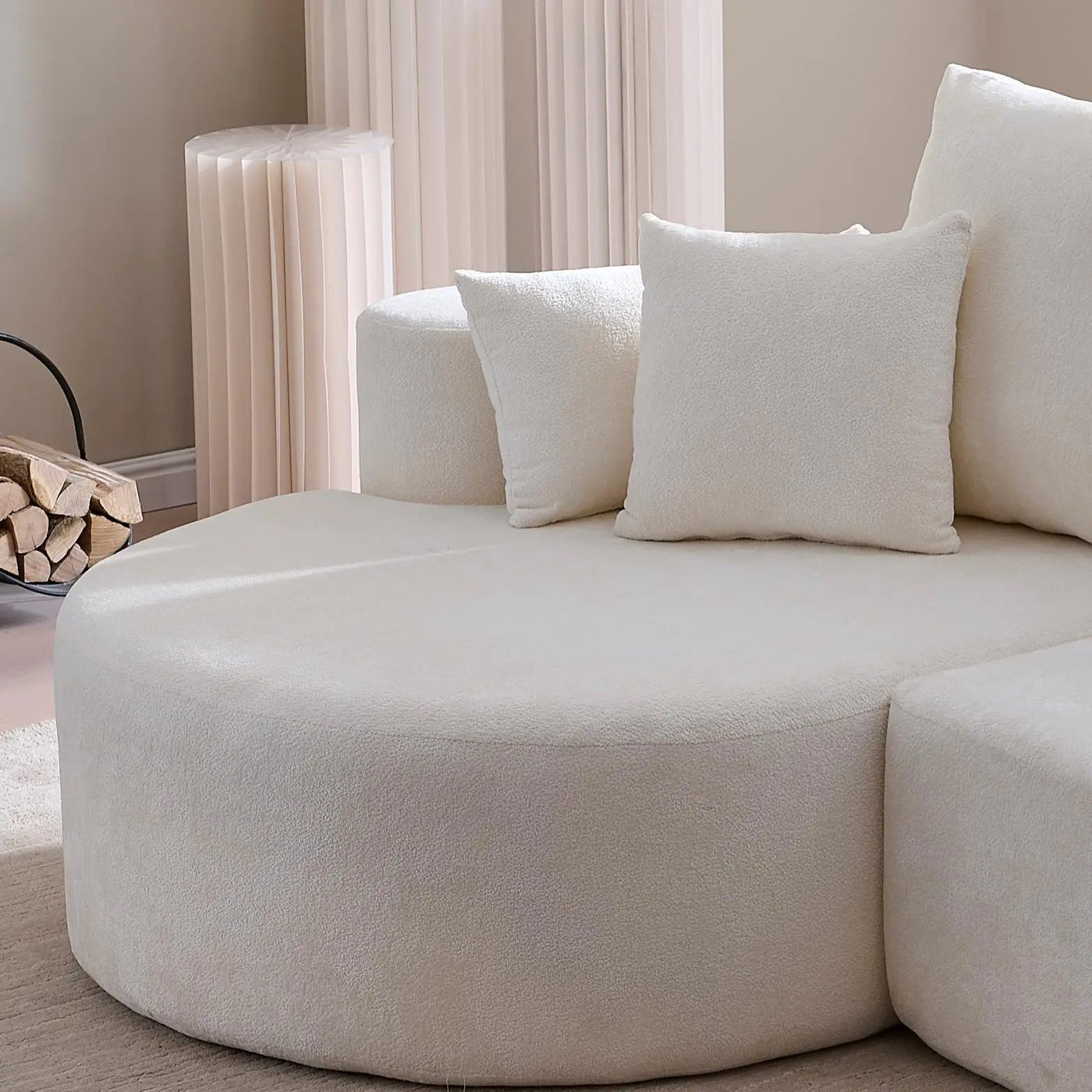 2 Piece Fabric Cloud Curved Sectional Sofa With Chaise by HouseOfZazla