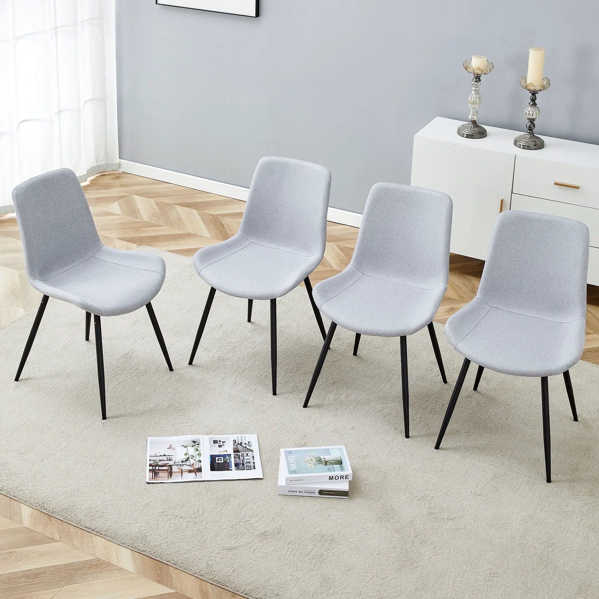 Modern Medieval Style Restaurant Cushioned Chairs With Suede Backrests by Unique Piece Furniture