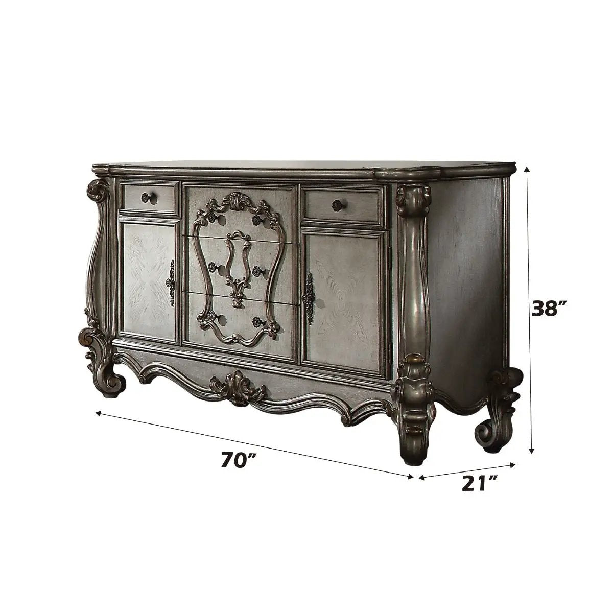 Versailles - Dresser - Antique Platinum Finish by Unique Piece Furniture