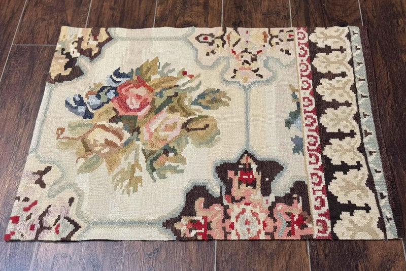 Antique Bessarabian Flatweave Kilim Rug 2x3, Sampler Rug 2 x 3 ft, Small Flatweave, Wool Handmade by Jewel Rugs