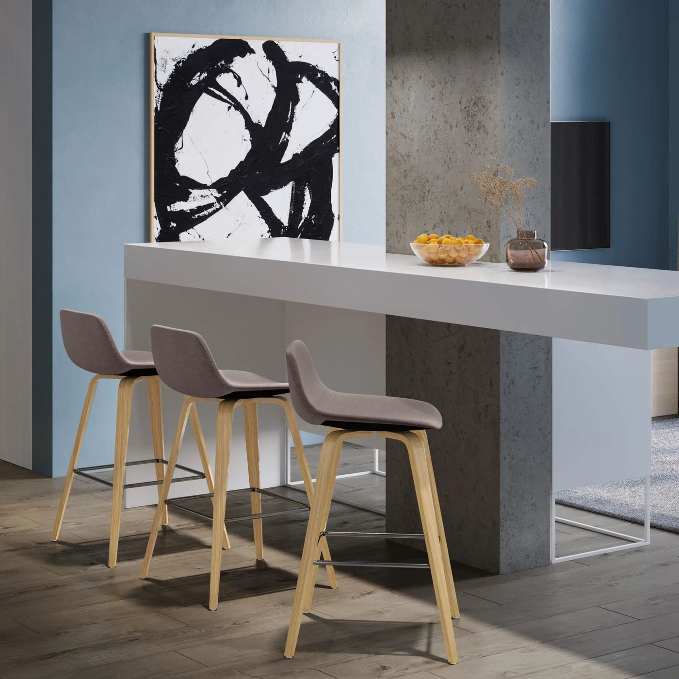Randolph Bentwood - Upholstered Counter / Bar Height Stool (Set of 2) by Unique Piece Furniture