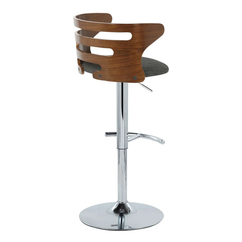 Cosi - Mid Century Modern Adjustable Barstool With Swivel & Rounded T Footrest (Set of 2) by Unique Piece Furniture
