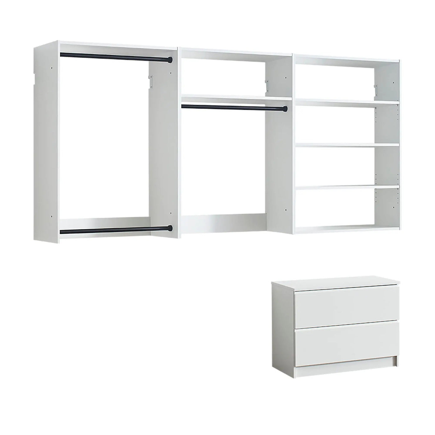 Devi - Wall Mounted Wood Closet System & Modular Units by HouseOfZazla