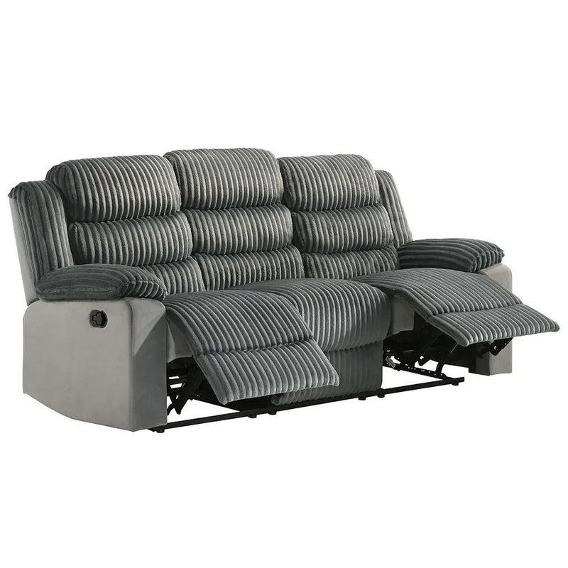 Lesley - Motion Sofa - Gray Corduroy & Velvet by Unique Piece Furniture