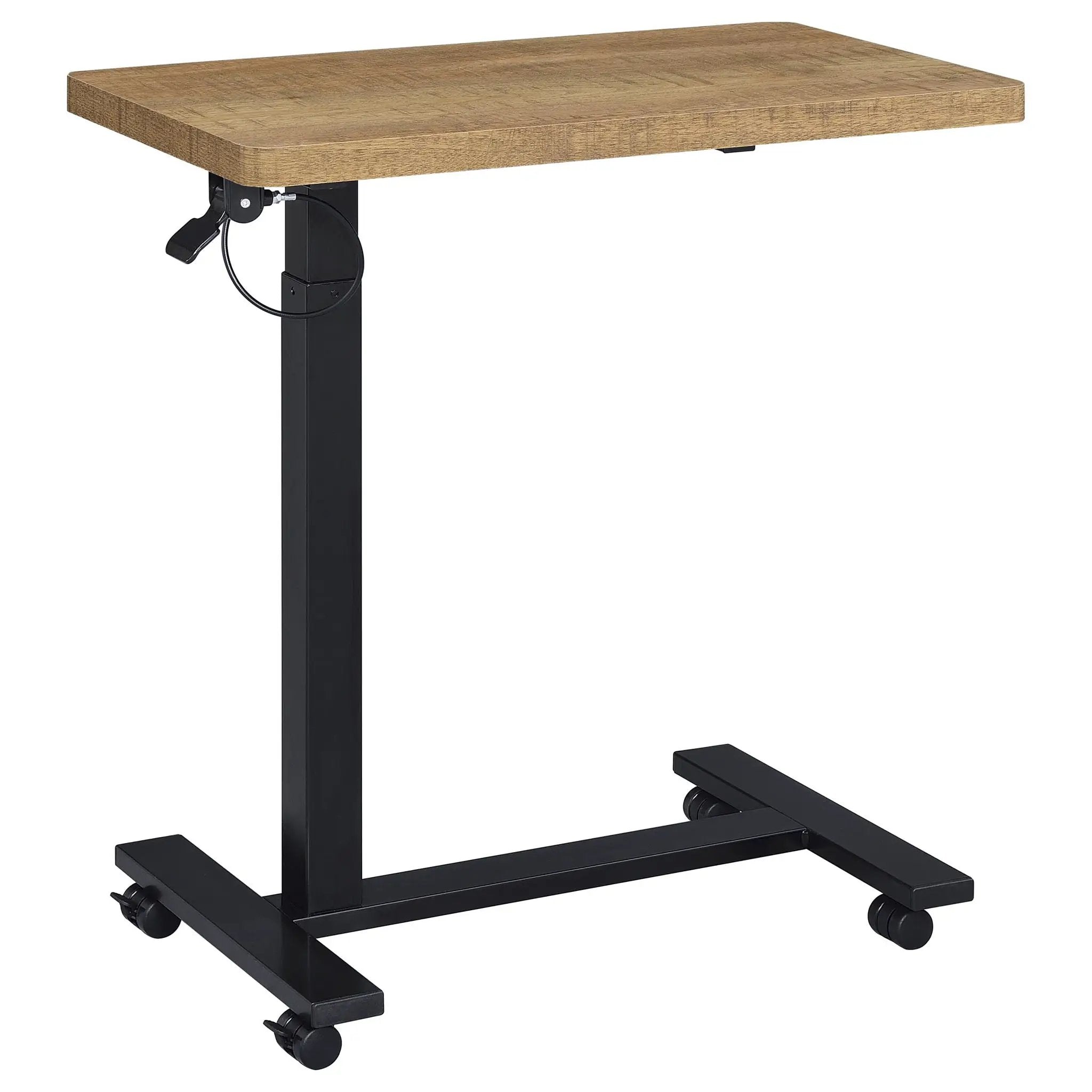 Westpark Pneumatic Adjustable C-Shape Side Table with Casters Mango by Unique Piece Furniture