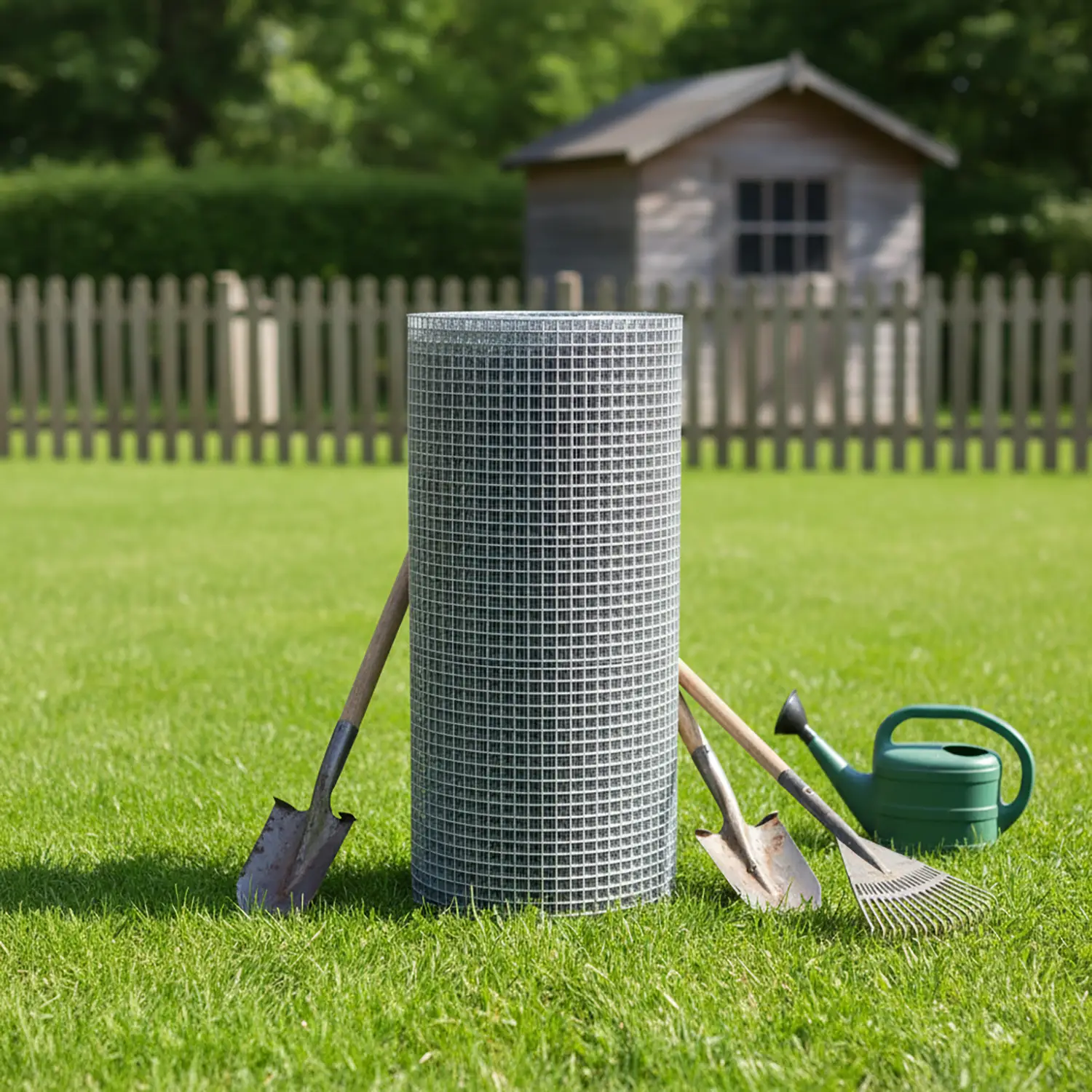 Wire Mesh Fence Roll 60in x 50ft, 1/2in x 1/2in 19GA Galvanized Steel Poultry Netting by HouseOfZazla