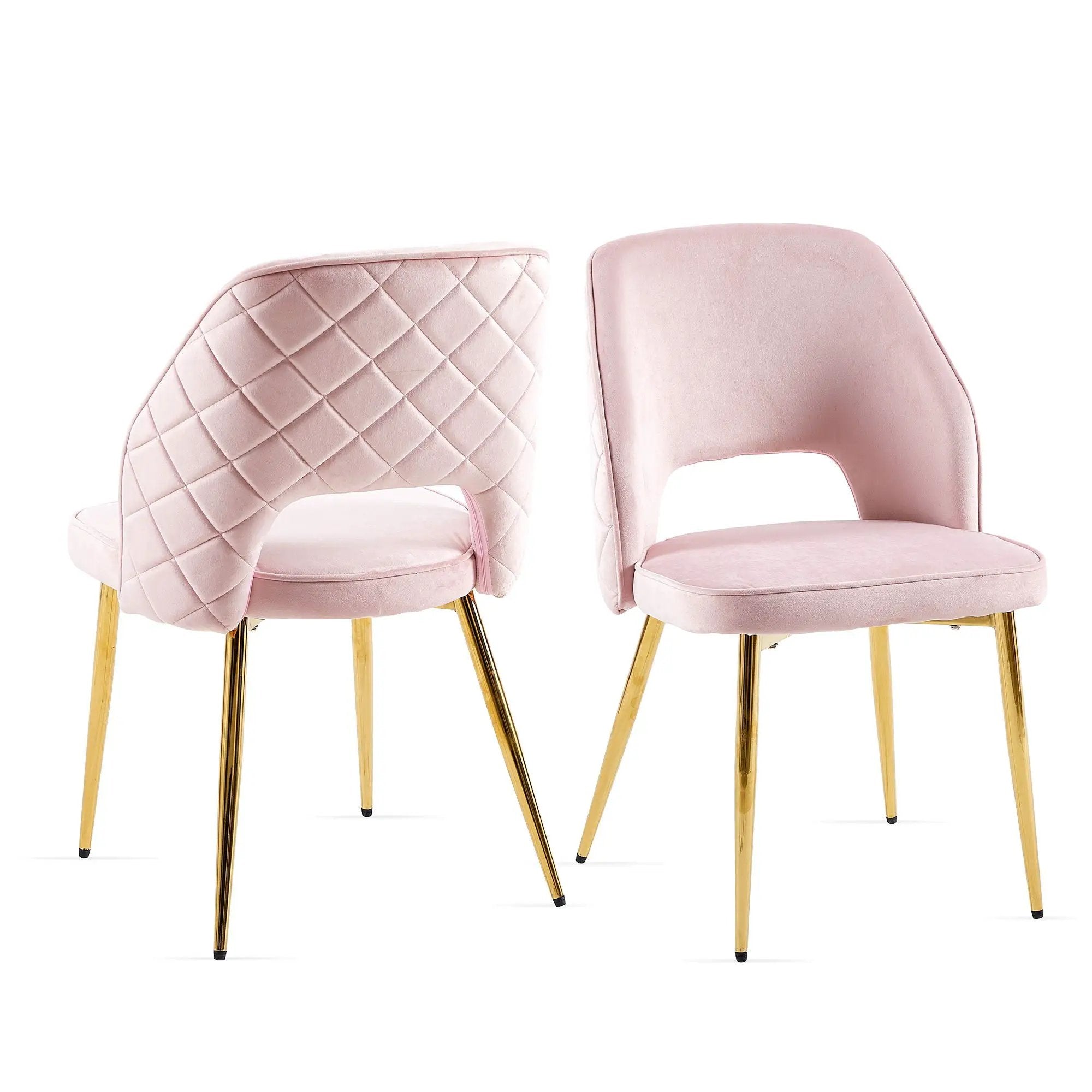 Dining Chairs With Metal Legs And Hollow Back Upholstered Dining Chairs by HouseOfZazla