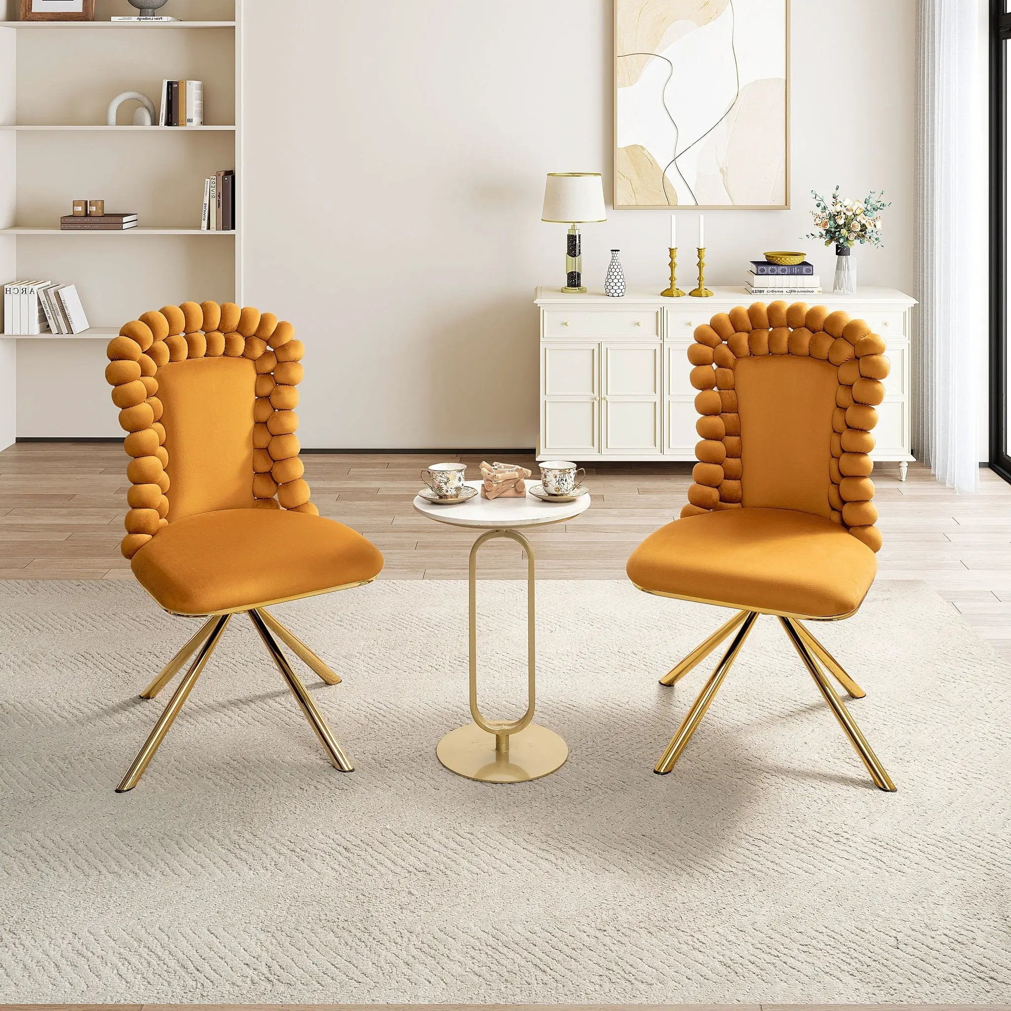 Upholstered Swivel Dining Chairs (Set of 2) by HouseOfZazla