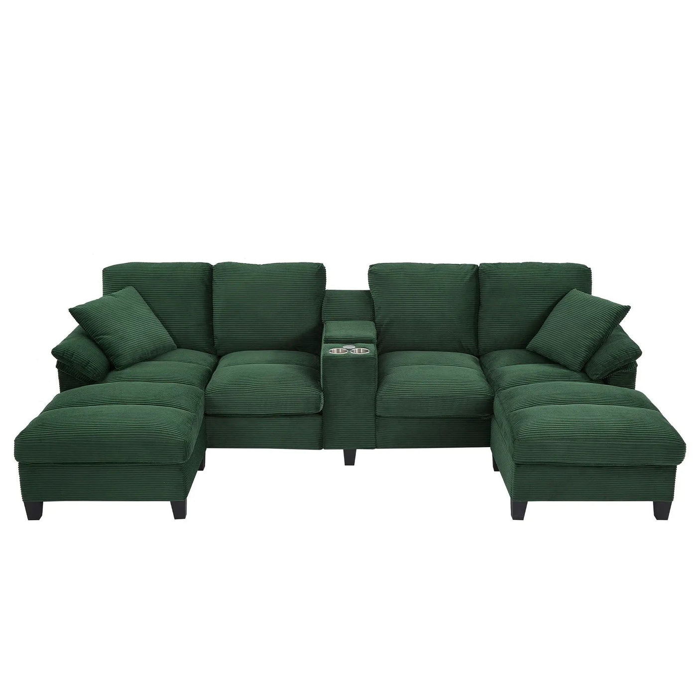 Modern U-Shaped Sectional Sofa With Storage Ottomans by Unique Piece Furniture