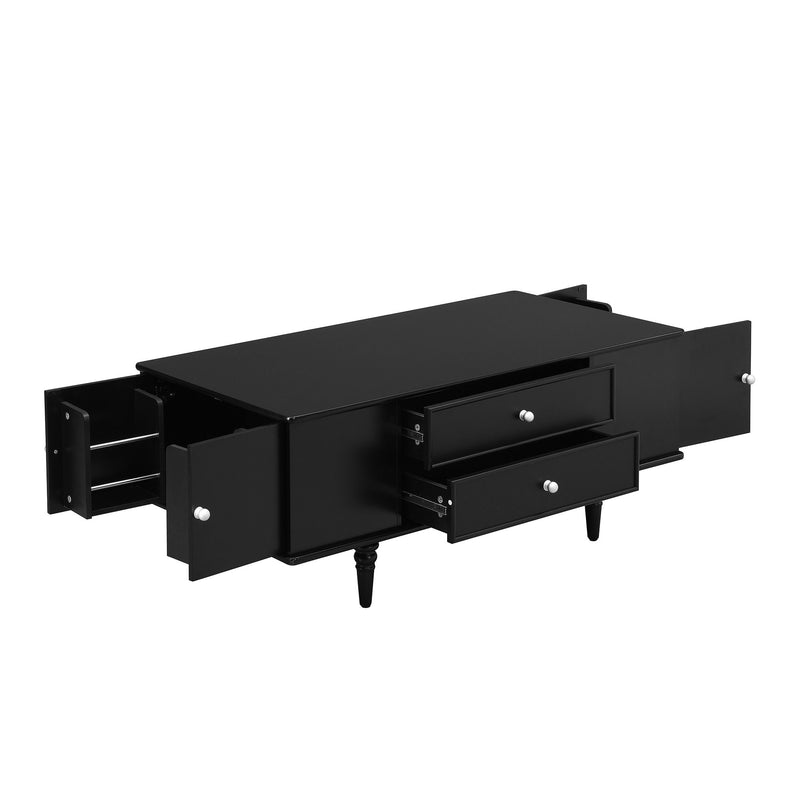 Modern Rectangle Coffee Table With Four Drawers