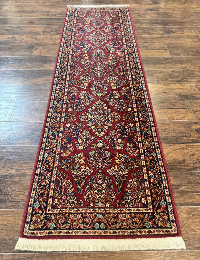 Karastan Runner Rug 2.6 x 8.6, Red Sarouk #785, Original 700 Series, Wool Karastan Runner Rug, Rare by Jewel Rugs