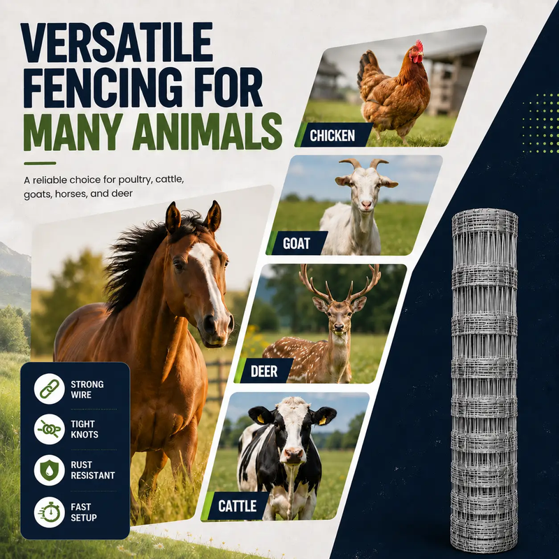 Farm Livestock Fence - 5.9 x 328FT Galvanized Iron Wire by HouseOfZazla
