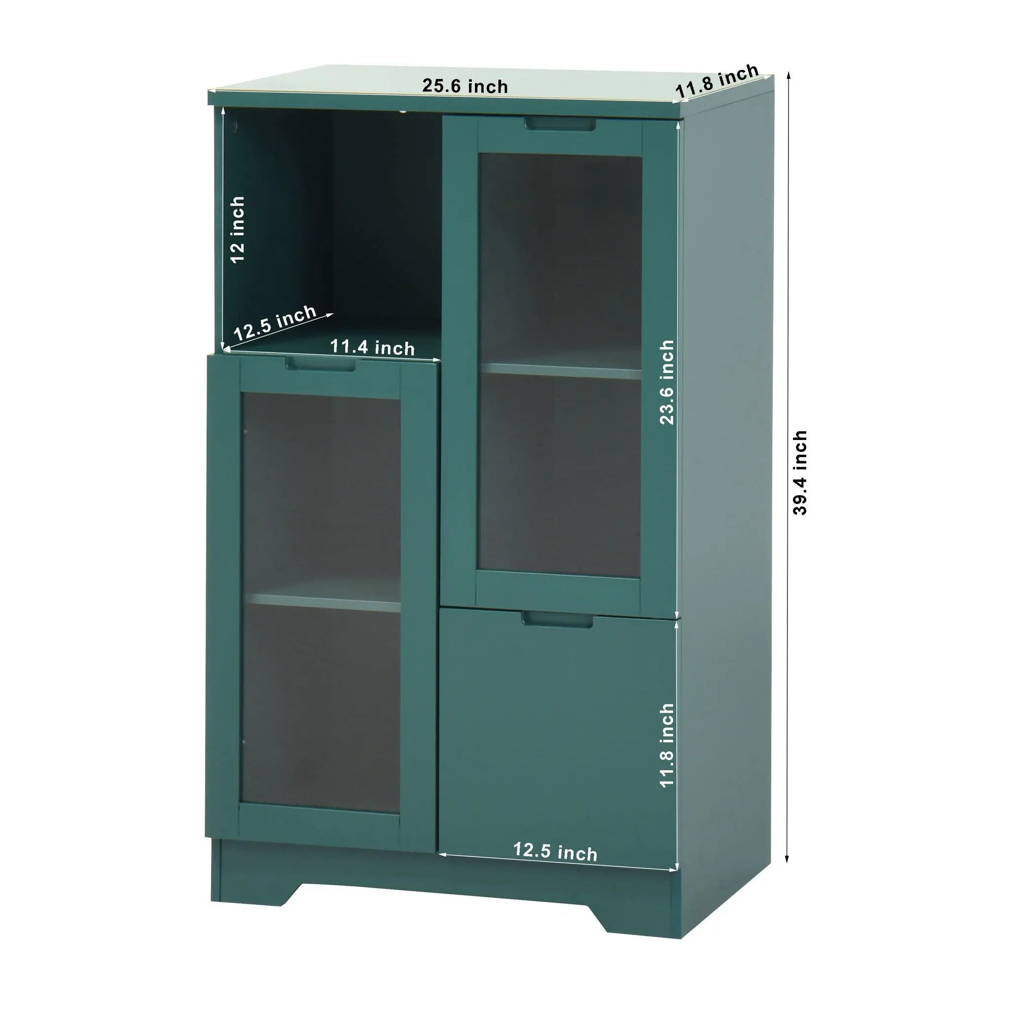 Modern Cabinet With Glass Doors And Drawer by Unique Piece Furniture