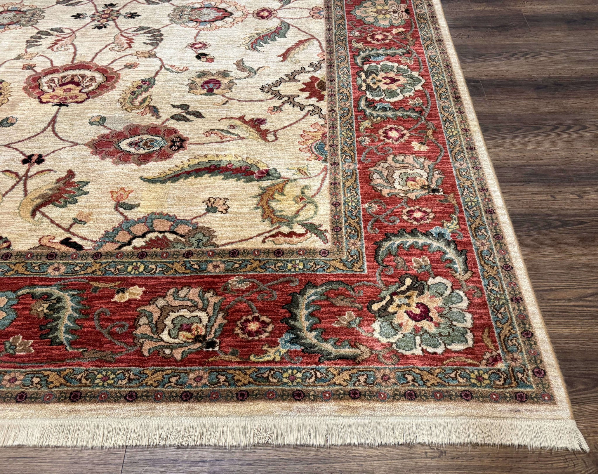 Karastan Rug 8.8 x 10, Ashara Agra Ivory #549, Wool, Vintage by Jewel Rugs