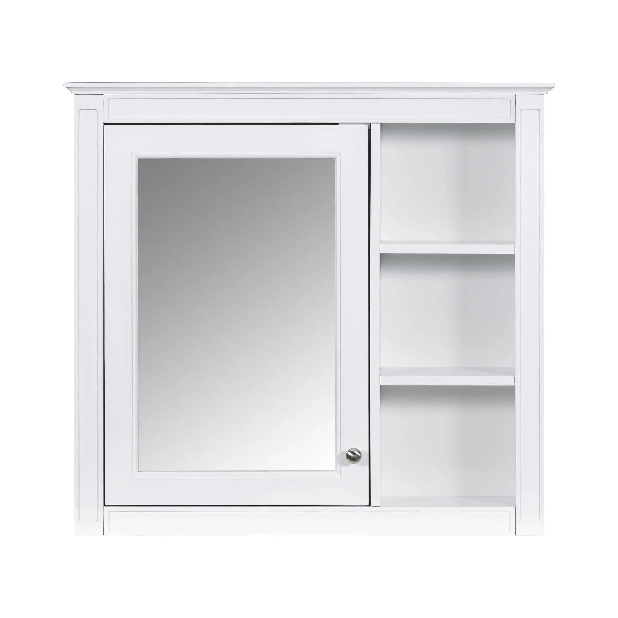 Bathroom Vanity With Medicine Cabinet, Royal Mirror Cabinet, Modern Bathroom Storage Cabinet With 2 Soft Closing Doors And 4 Drawers by HouseOfZazla