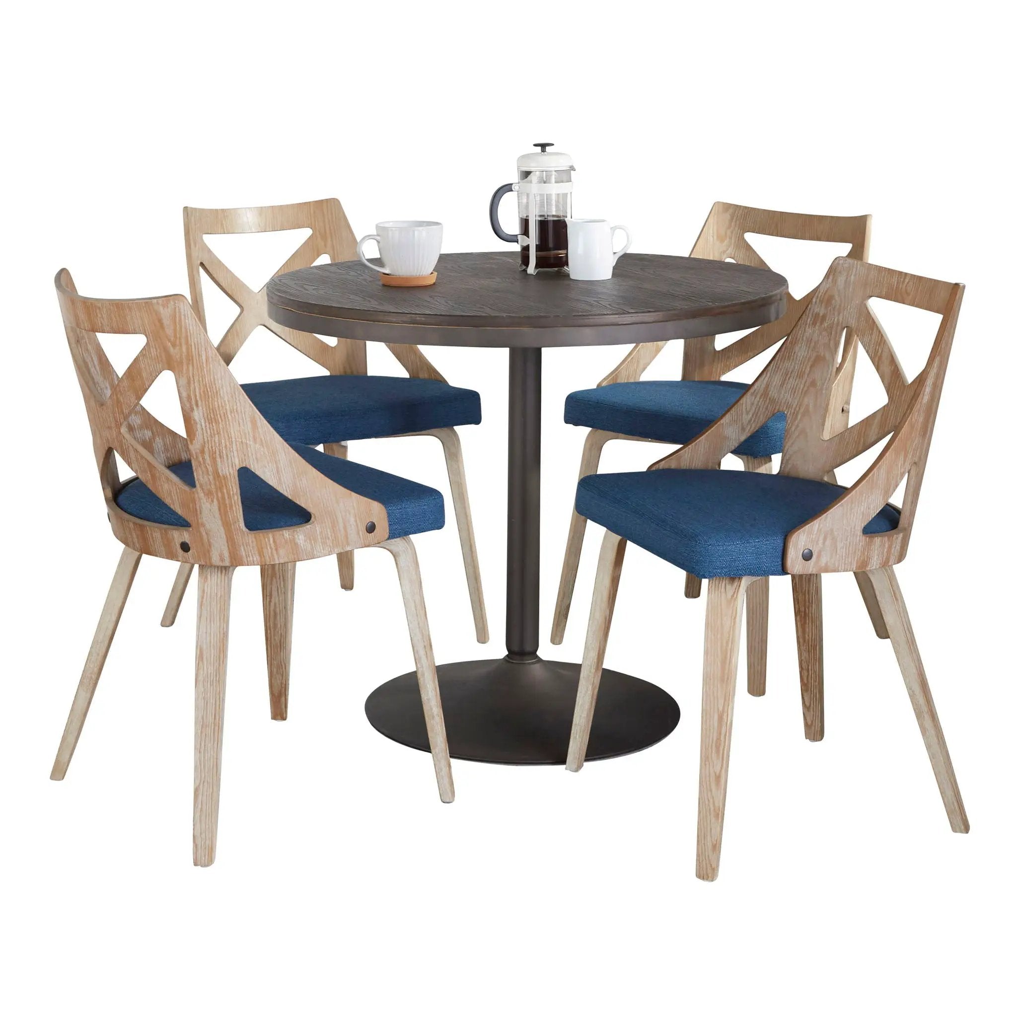 Dakota Charlotte - 5 Piece Contemporary Dining Set by HouseOfZazla