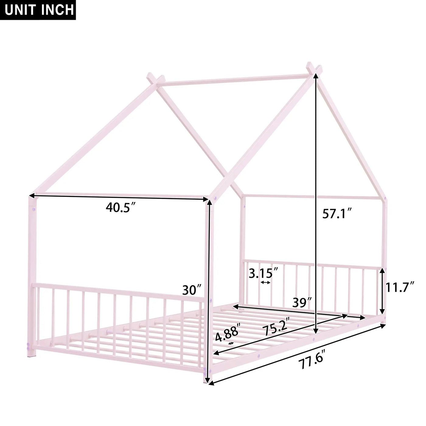 Metal House Bed by Unique Piece Furniture