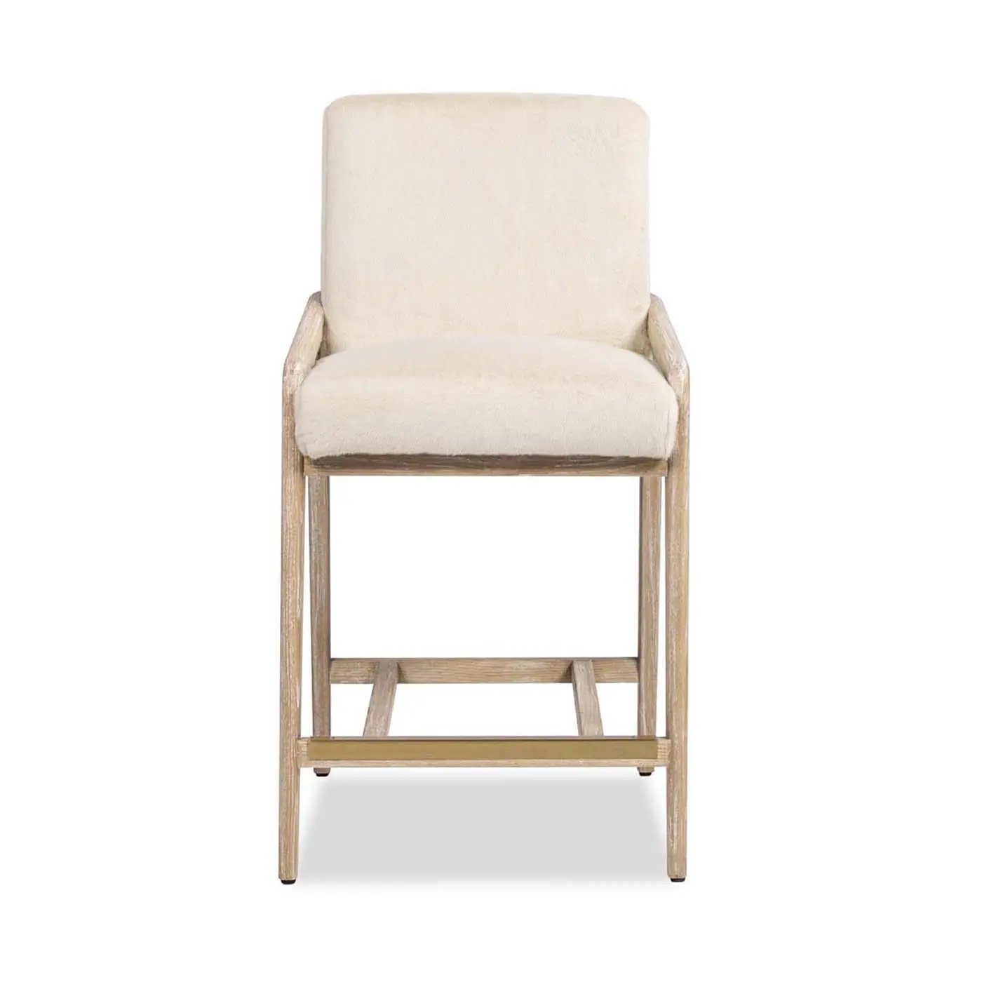 Arizona - Solid Ash Upholstered Counter Stool With Rope Detail - Creme De La Creme White by Unique Piece Furniture
