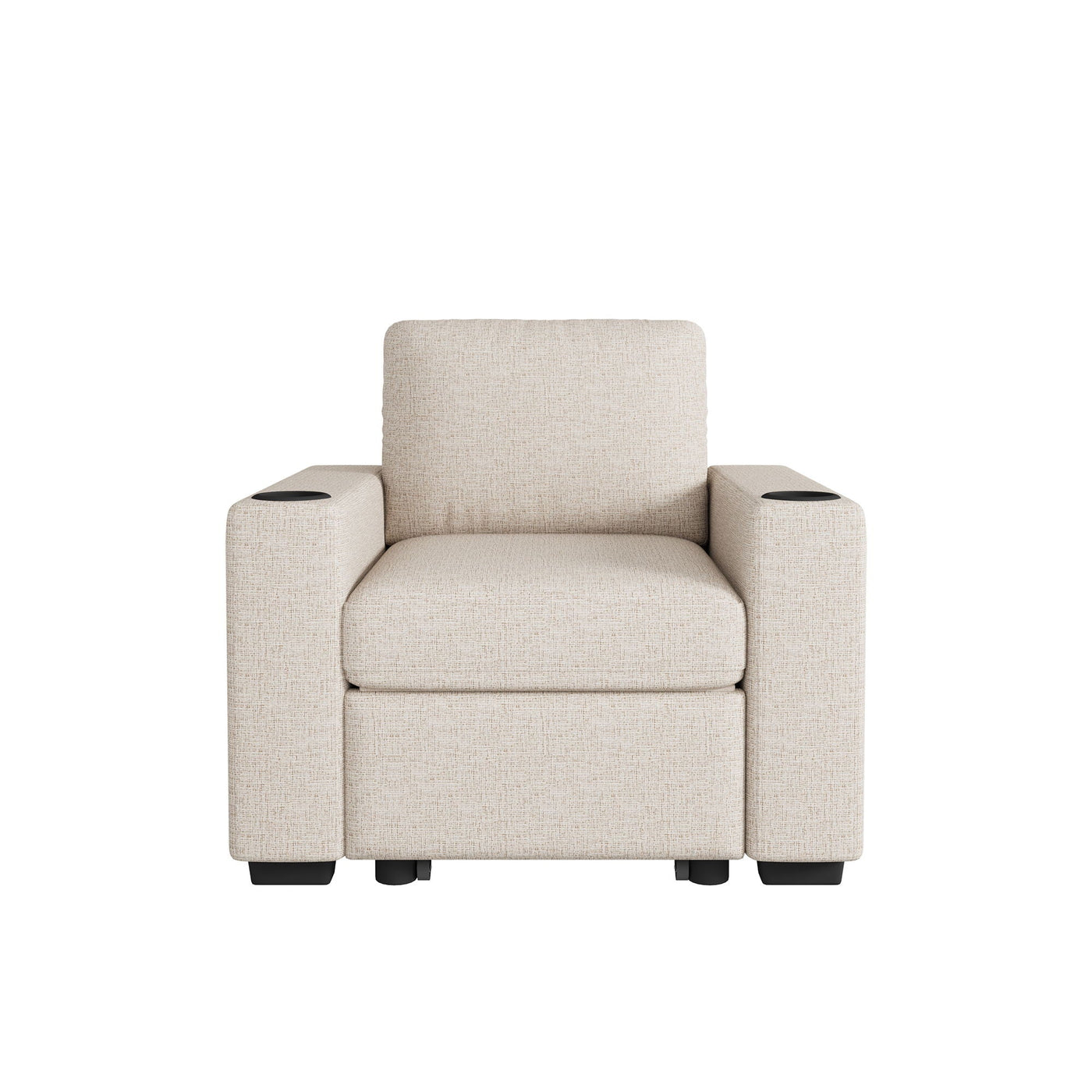 Single Pull Out Sofa Bed With USB Ports And Cup Holders by Unique Piece Furniture