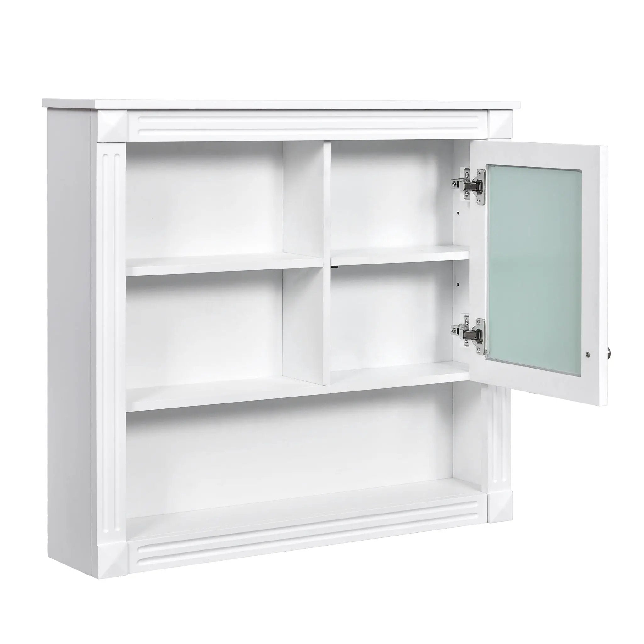 Wall-Mounted Bathroom Cabinet with Mirror and Adjustable Shelves by HouseOfZazla