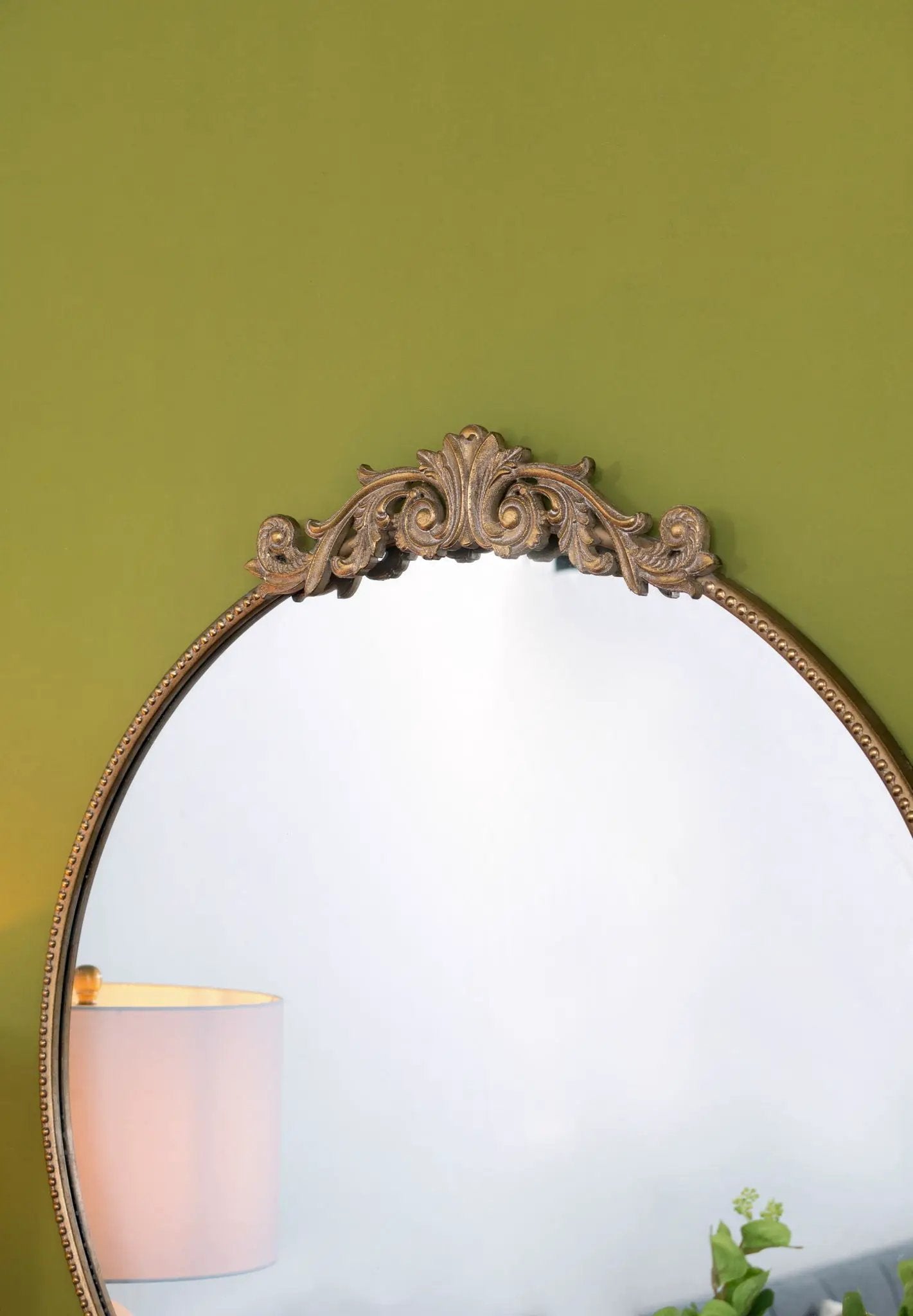 Classic Design Mirror With Baroque Inspired Frame For Bathroom, Entryway Console Lean Against Wall by Unique Piece Furniture