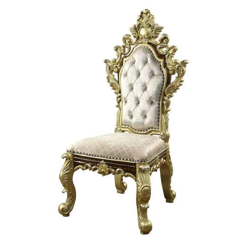 Desiderius - Side Chair (Set of 2) - Antique Gold & Hand-Painted Brown by Unique Piece Furniture