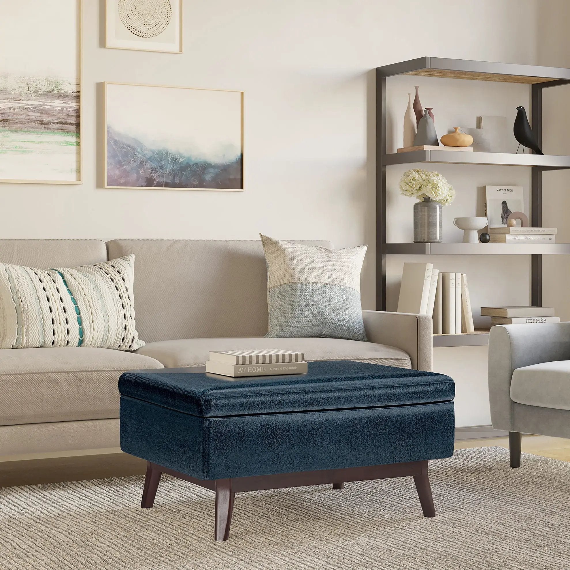 Owen - Upholstered Rectangular Storage Ottoman by HouseOfZazla