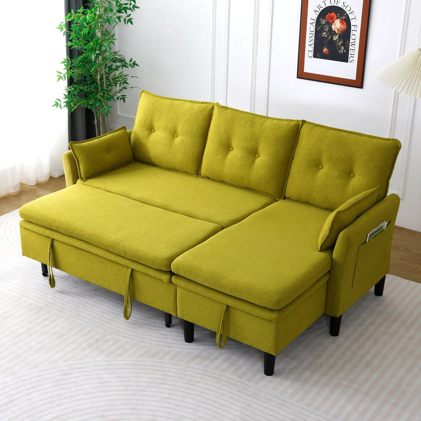 L-Shaped Reversible Chaise Sectional Sofa With Storage by HouseOfZazla