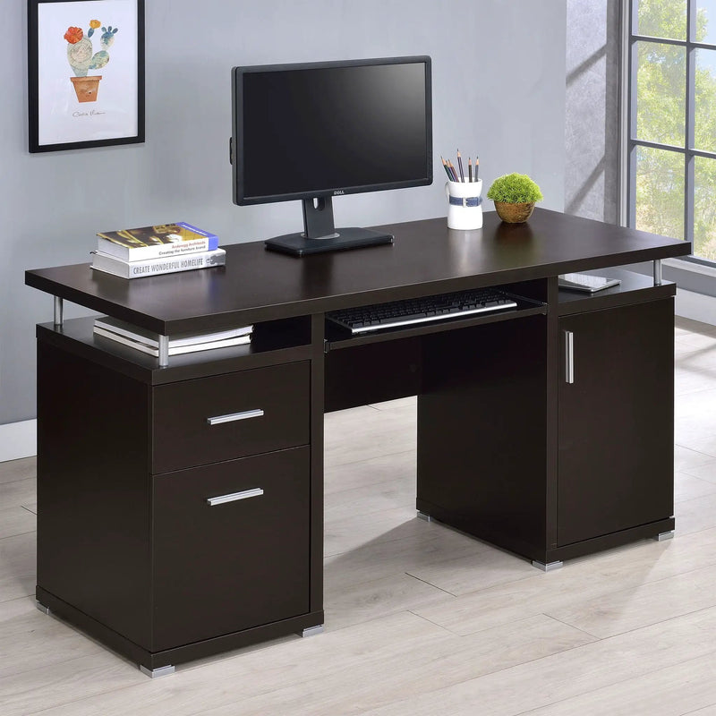Tracy 55-inch 2-drawer Office Computer Desk Cappuccino by Unique Piece Furniture