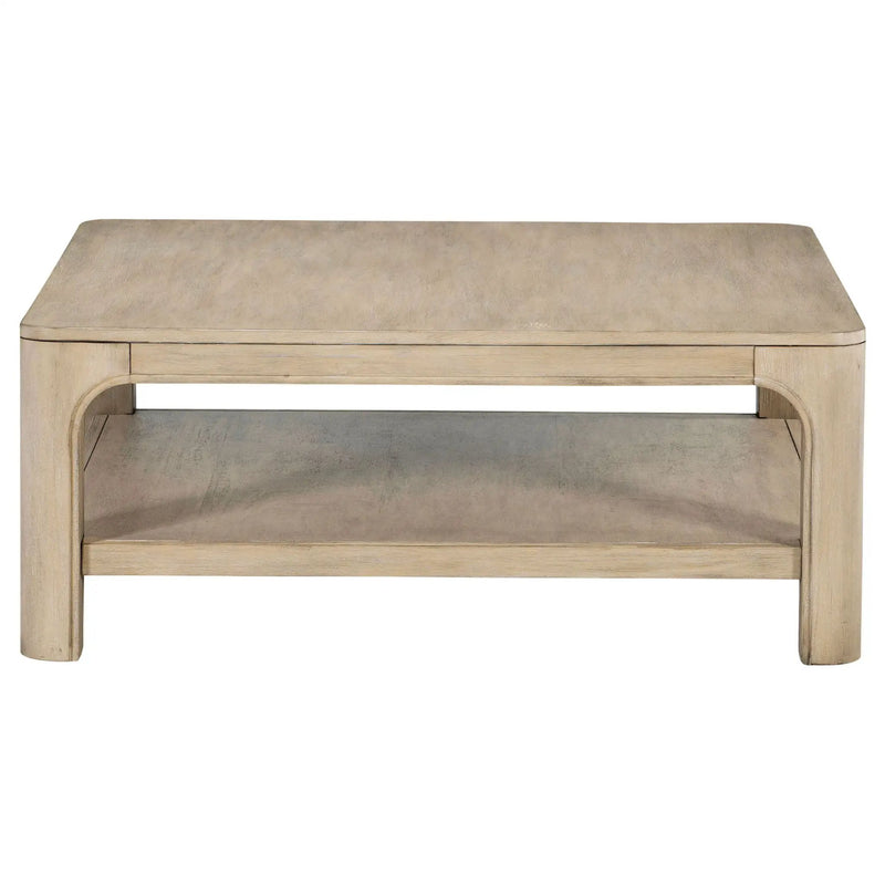 Solano Square Wood Cocktail Coffee Table Weathered Mango by Unique Piece Furniture