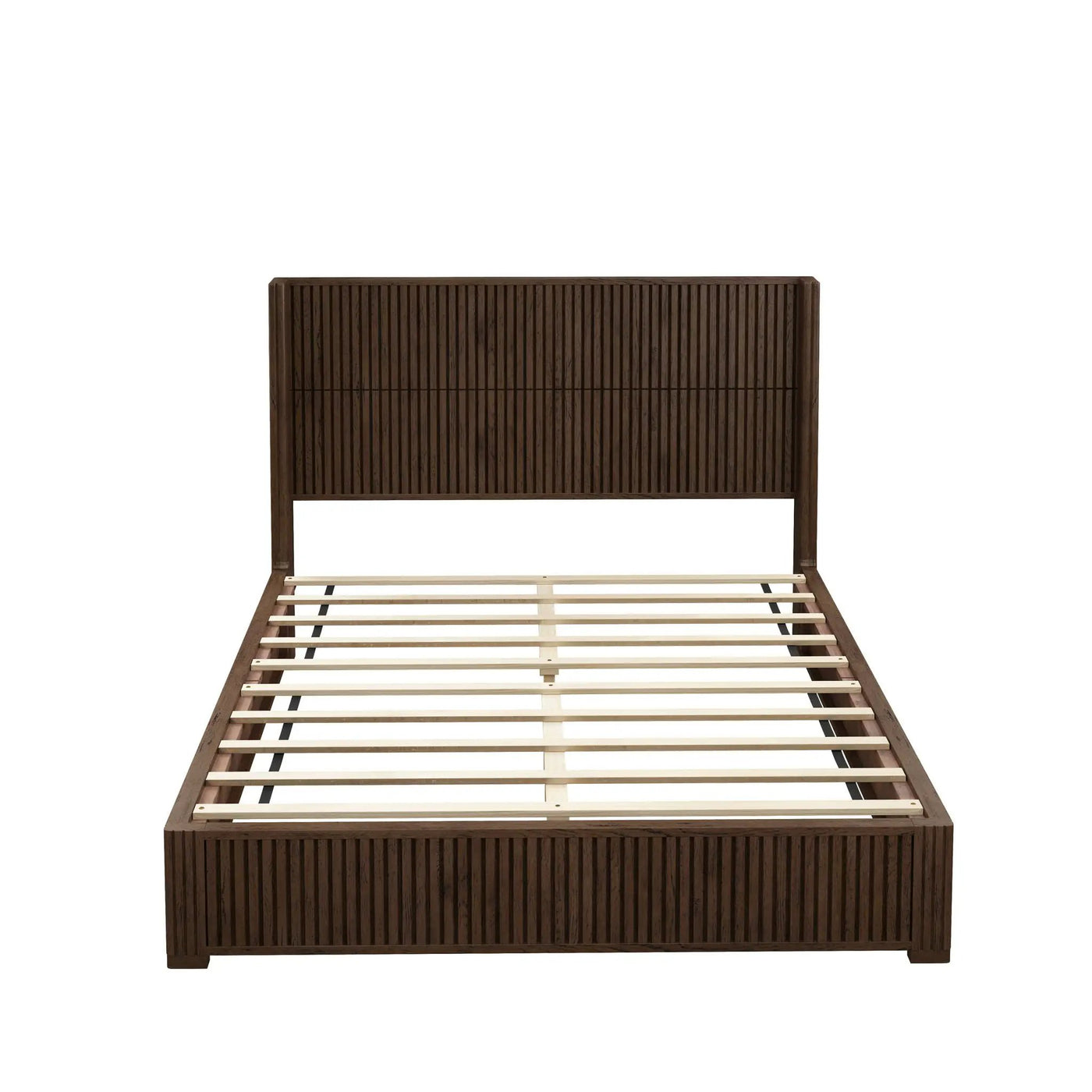 Platform Bed Frame With Headboard, Floor Standing Design by HouseOfZazla