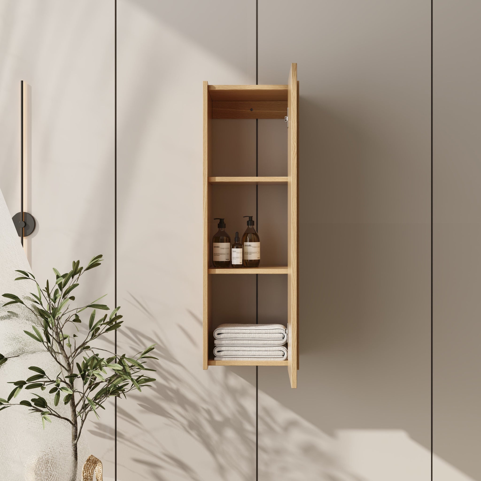12 Inch Small Wall Mounted Side Cabinet by HouseOfZazla